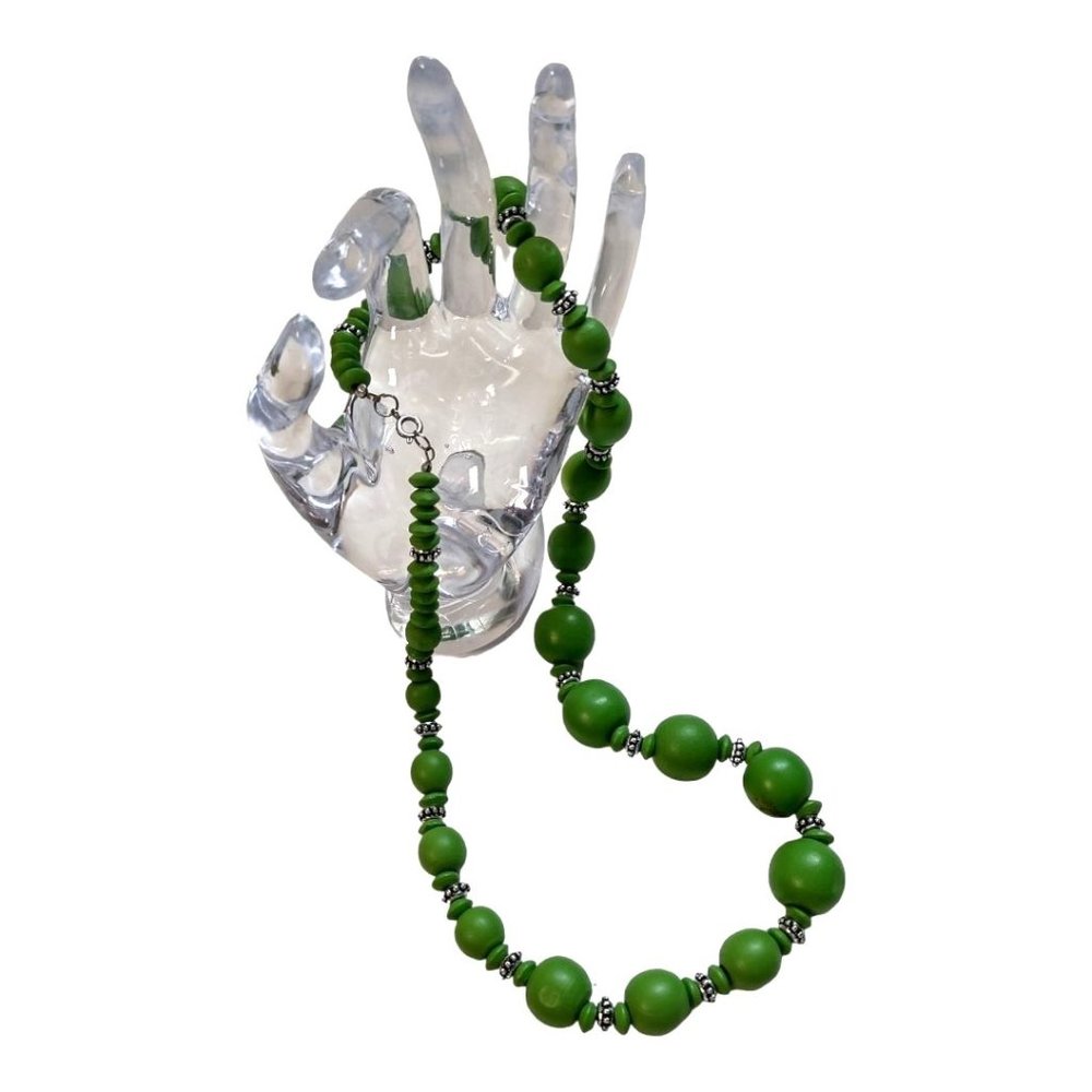 Green Bead Necklace Jewelry Or Craft Charm Accent